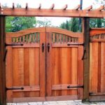 best redwood double gate fence designs - Google Search | Fence .