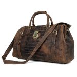 Designer Crazy Horse Handbags Mens Vintage Leather Duffle Bag .