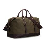 RockCow Canvas with Leather Duffle Bag, Travel Bags for Men .