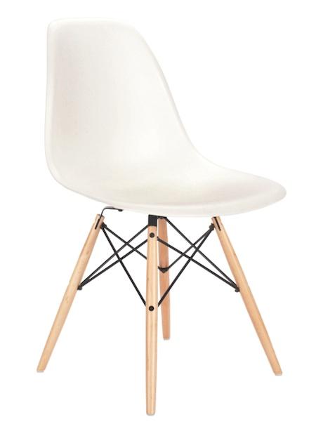 Furniture: Eames Side Chair with Wooden Dowel Legs - Remodelis