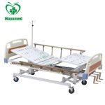 My-r008 New Design Hospital Bed Three Cranks Electric Foldable .