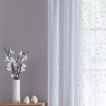 Amazon.com: Fragrantex Bedroom Curtains White Embroidered Sheer .