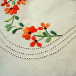 Fully hand embroidery pure cotton king-size bed sheet with 2 .