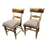 19th Century American Baltimore Painted Fancy Chairs- A Pair .