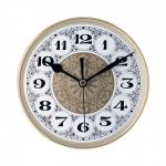 5 7/8" Fancy Clock Insert with Gold Bezel | Klock