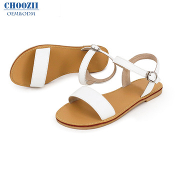 Wholesale Summer Latest Design White Leather Women Sandals Classic .