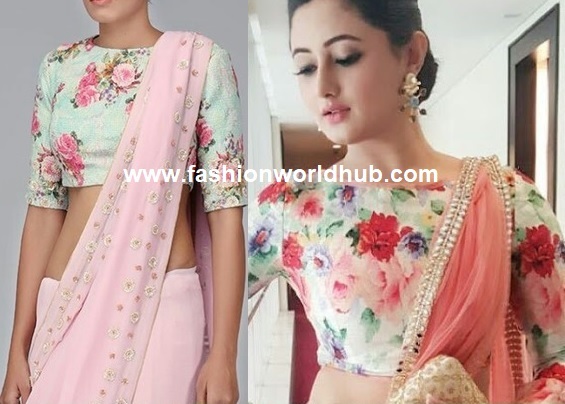 floral printed blouse designs | Fashionworldh