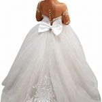 Amazon.com: GZY White Ivory Lace Long Sleeve Flower Girl Dresses .