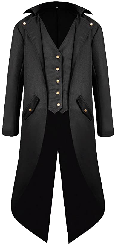 Amazon.com: H&ZY Men's Steampunk Vintage Tailcoat Jacket Gothic .