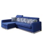 Trendy And Practical Sectional Blue Corner Sofa Come Bed Design .