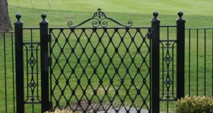 Cheap metal simple wrought iron garden gate and fence designs for .