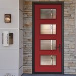 European Style Design Best Entrance Armored Single Wood Glass Door .