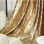 Amazon.com: MYRU 1 Panel European Style Living Room Gold Curtains .
