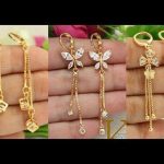 Top Beautiful Designer GOLD Drop EARRING 2018 Images WITH Weight .