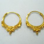 Vintage antique 20kt gold earrings stud earrings handmade gold .