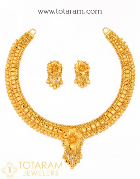 22K Gold Necklace Sets -Indian Gold Jewelry -Buy Onli
