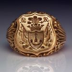 Antique Signet Armorial Seal Men's Ring c. 1840..BEAUTIFUL .