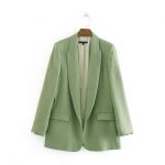 Women's Jacket Plus Size Pink Blue Green Blazer Feminino Office .