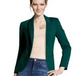 Dark green blazer (H & M) | Green blazer outfit, Dark green blazer .