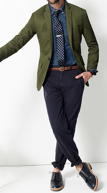 green + navy -- great color combo for the fall // menswear style + .