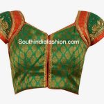 Green and Red Readymade Brocade Blouse – South India Fashi