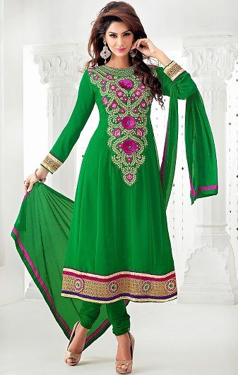 Green Salwar Kameez Designs