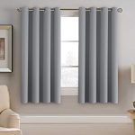 Amazon.com: H.VERSAILTEX Blackout Grey Curtains 63 Inch Length .