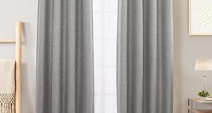 Amazon.com: Vangao Grey Linen Textured Curtains for Bedroom 84 .