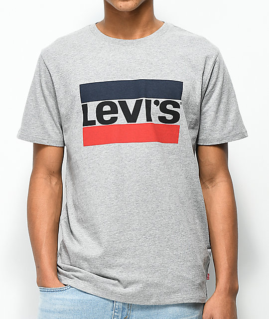 Levi's 84 Sports Logo Grey T-Shirt | Zumi