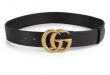 Gucci - Leather Belt with Double G Buckle - saks.c