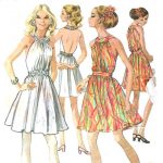1960s Backless Halter Dress Pattern | Halter dress pattern .