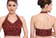 Latest Halter Neck Blouse Designs Front And Back 20