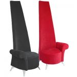 Potenza-Contemporary-High-Back-Red-Chair | Red chair, Funky chairs .