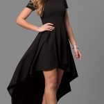 High-Low Party Dress with Off-the-Shoulder Sleeves (With images .