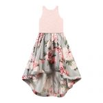 Girls Speechless Lace to Floral High-Low Dre