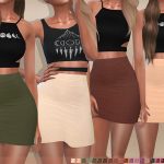 096 High Waisted Skirt by Pinkzombiecupcakes at TSR » Sims 4 Updat