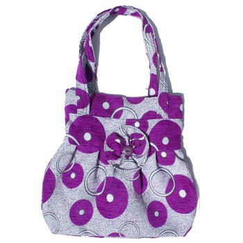 Unique Fashion Large Purple Gray Hobo Bags Handmade Wool Handbag .