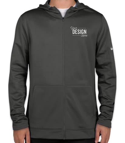 Custom Nike Therma-FIT Full-Zip Performance Hooded Sweatshirt .