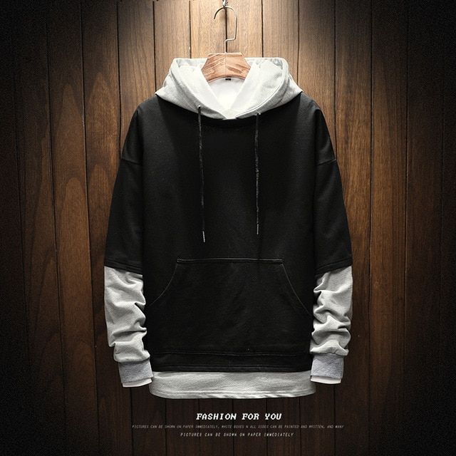 Spring New Hoodies Men Fashion Fresh Campus Style Solid Color .