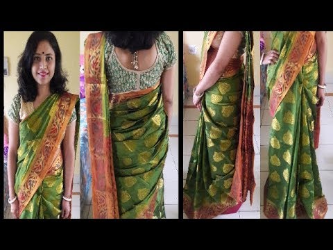 How To Drape/Wear A Silk Saree To Look Slim Just In 4 Mins .