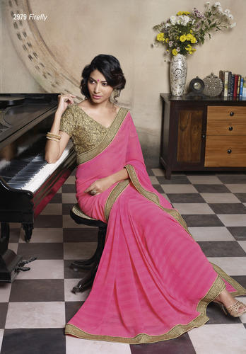 Cotton Bridal Wear Indian Designer Sarees, With blouse piece, Rs .
