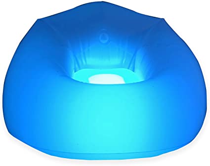 Amazon.com: BloChair Illuminated LED 43" Wide Inflatable Chair .