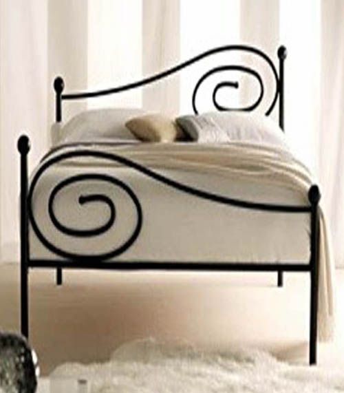 simple wrought iron bed design … | Wrought iron beds, Iron furnitu