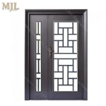 China Exterior Grill Designs Wrought Iron Door for Sale - China .