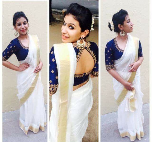 Harita … (With images) | Sari blouse designs, Kerala saree blouse .
