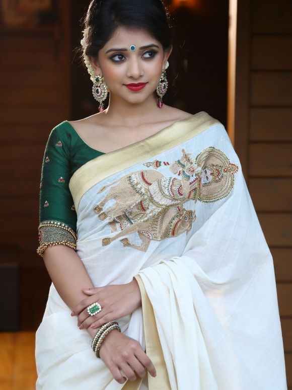 NUPURA | Kerala saree blouse designs, Saree blouse neck designs .