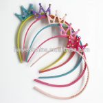 Cute Korean Thin Plastic Headband,Kids Colorful Crown Headband .