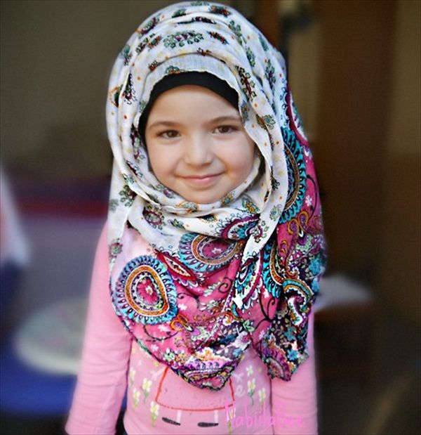 Four Amazing Hijab Styles for Kids (With images) | Hijab fashion .