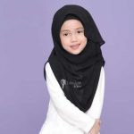 2019 Islamic kids head cover baby girl Muslim inner chiffon hijabs .