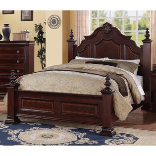 Esofastore Royal Design 4pc King Size Post Bed,Nightstand,Dresser .